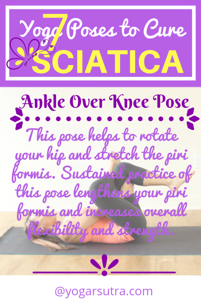 7 yoga poses to cure sciatica. The piriformis stretch helps to relieve the piriformis muscle.#Back pain yoga cure The series