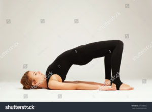 Yoga poses for sciatica pain. Bridge pose