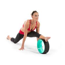 Yoga Poses with Yoga Wheel: Split on wheel