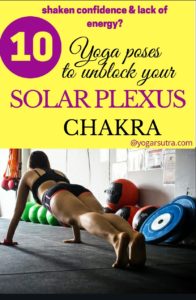 Yoga poses to unblock your Solar Plexus Chakra. #Manipura #Solar Plexus Chakra #Plank Pose