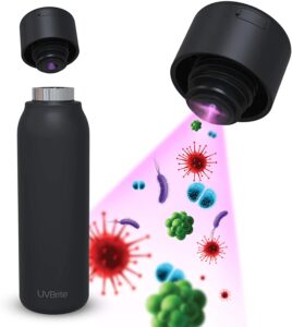 UV self purifying water bottle