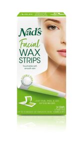 Facial wax strips for removing hairs