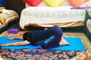 Child pose- yoga posture for diabetes prevention 