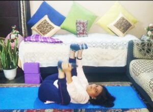 Happy baby yoga posture Yoga phone Menopause stress